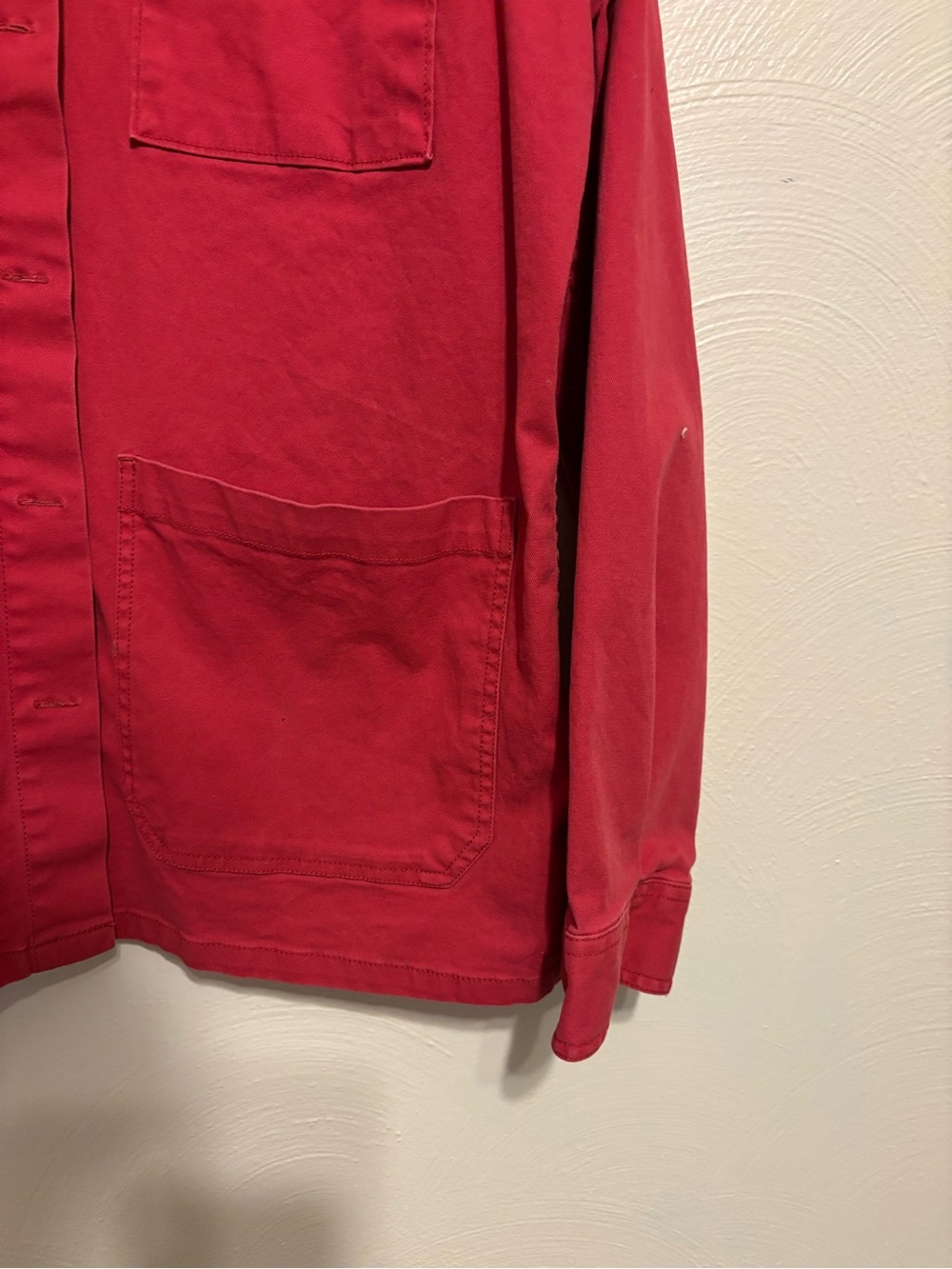 Sanctuary Red Button-Down Utility Shirt Jacket - Picture 6 of 7